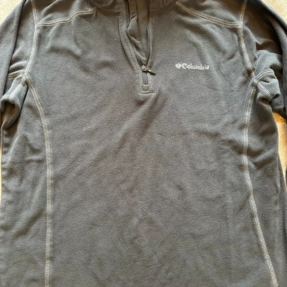Columbia Gray Quarter Zip Pullover Lightweight Sweater Sweatshirt Size Small - Picture 2 of 3